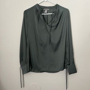 H&M Green Satin Blouse Size XS